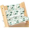 Mhwgo Cuscini per Seggiolone Tripp Trapp Stokke, Antiscivolo Cuscino per seggiolone, Addensato e morbido cuscino per seggiolino in cotone biologico, Bambini cuscino per sedile (D)