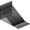 LDXDRU 12 pezzi di supporti per scaffali, 400 x 250 mm, neri, in metallo, angoli per scaffali, console per carichi pesanti, angoli a parete, supporto per scaffali a parete, staffa angolare per