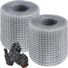 WANDGU 2 Rotoli di Rete Metallica in Acciaio Inox: 10 cm x 8 m Rete Metallica Anti-Roditori con Guanti, Rete Metallica a Maglia Fine per Riempire le Fessure Protezione Anti-Roditori Giardino Aiuola