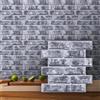 COMSTICKC Pannelli Adesivi per Mattoni 3D, 10 Pezzi 30x30cm | PVC Pannello Finta Pietra per Decorativi Pareti Interne Cucina, Bagno, Soggiorno