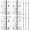 YiLUXmyyxgs 4 PcsCerniere per Legno Pesanti, Cerniere per Porte InterneCerniere a Molla per PorteCerniere Porte Acciaio Inox, Cerniere Pieghevoli a Sfera, Cerniera a Vite per Ante Finestre Cassetti (100x73x2mm)