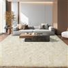 BSGIFT Tappeto a pelo lungo, 200 x 300 cm, colore beige, Shaggy, per soggiorno, soggiorno, alta qualità, antiscivolo, extra grande, per camera da letto