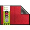 SQUATCH® | Tappeto d'ingresso interno | Zerbino resistente e antiscivolo | assorbe l'acqua e raccoglie lo sporco | facile da pulire | Collezione FUTURE (Rosso, 40x60cm)