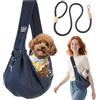 Jokureao Trasportino per cani e cuccioli, trasportino reversibile per cani, trasportino per animali domestici di piccola taglia e cuccioli, trasportino per animali domestici con guinzaglio, imbracatura per