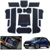 GAFAT Compatibili con VW T-ROC Tappetini Antiscivolo, 2017-2024 2025 T-R0C Tappetini in Gomma per Console Centrale, Vassoio Organizzatore, Vano Portaoggetti, Vani Porte (Blu)