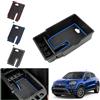 GAFAT Compatibile con Fiat 500X 2015-2024 2025 Contenitore per Console Centrale, 500X 2023 Organizer per Braccioli, Vassoio Portaoggetti, Accessori 500X (Blu)