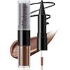 Boobeen Ombretto e Eyeliner a doppia estremità, Ombretto liquido colorato shimmer, Eyeliner nero naturale in crema, trucco occhi per donna