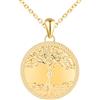 CPSLOVE Collane Ciondoli Foto da donna ragazza Collana Medaglioni in argento 925 Fotografia Ciondolo Albero della Vita personalizzato Pendenti aperto amuleto rotondo di moda, Oro