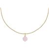 Schmuck Les Poulettes LES POULETTES BIJOUX - Collana Placcato Oro Ciondolo Perla di Quarzo Rosa