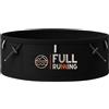 Full Running - Cintura da corsa per uomo e donna | Marsupio da corsa e trail con tasca impermeabile, supporto dorsale, supporto bastoni e spazio per cellulare, soft flask e gel | colore nero, Nero , M