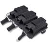 TSPRO Pouch Tattico MOLLE, Militare Triplo Caricatori, Apertura Superiore Aperta con Elastici di Fissaggio per M4, M14, M16, AK e Compatibile con Magazzini di Pistole (Nero)
