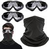 HDGSAFD 3 Occhiali Da Ciclismo, 1 Maschera Da Ciclismo, Occhiali Antivento, Occhiali Di Sicurezza, Occhiali Protettivi Sportivi, Occhiali Di Sicurezza per Bambini, Occhiali Da Ciclismo