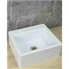 XRB2050 Bianco Lavello Quadrata, 33.5x29x13cm/13x11.4x5inch Lavatoio Lavapanni Monoblocco in Resina PP, Lavello Angolare da Bagno per Lavanderia Garage Bagno Guardaroba WC 75cm Conduttura Fognaria