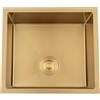ATIVLB Lavello, 1 lavandino da cucina per sottopiano e appoggio, per cucine aperte, bar, isole centrali, balconi, appartamenti, oro, 50 x 45 cm