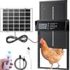 Aissom Porta per Pollaio Automatica,Porta Automatica Pollaio Solare,Porta Pollaio Automatica con Timer, Display LED, Sensore di Luce, Telecomando,apriporta in modo sicuro