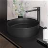 neoro n40 lavabo da appoggio Ø 39,5 A: 11,5 cm, con superficie facile da pulire, BN0943BM, n40 nero opaco [Lavabi > Lavabi da Appoggio]