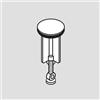 hansgrohe tappo ad alette Ø 40 mm per scarico con piletta e salterello, 96026670, Universal nero opaco [Rubinetteria Bagno > Ricambi Rubinetteria Bagno]