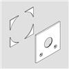 hansgrohe rosetta per termostatico Ecostat Comfort E per 2 uscite, square, 98088140, Ecostat Comfort E bronzo spazzolato [Rubinetteria Bagno > Ricambi Rubinetteria Bagno]