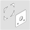 hansgrohe rosetta per termostatico Ecostat Comfort Q per 2 uscite, softcube, 98089140, Ecostat Comfort Q bronzo spazzolato [Rubinetteria Bagno > Ricambi Rubinetteria Bagno]