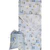 Panini Tessuti Set Asilo, Sacco nanna e sacchetto per Bimbo e Bimba da 2 a 6 Anni - Tessuto 100% Cotone Orsetti e Api Azzurro Copertina Asilo