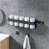 Generico Porta Asciugamani Bagno,Portaasciugamano da bagno adesivo Parete con 2 Ganci Adesivi, mensola Accessori Bagno Applica a Toilette e Cucina