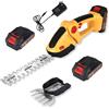 Vefacion Tagliasiepi elettrico a batteria, 21 V, cesoie da giardino a batteria, 2 in 1, con 2 batterie