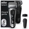 Braun Rasoio elettrico Braun Serie 8 8517s a batteria Argento [218016]