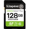Kingston 128GB Scheda memoria Kingston SDXC canvas select plus gen3 classe 10 [SFKINSDG128CS31]