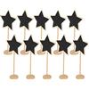 HERCHR Confezione da 100 Mini lavagna in legno con supporto, Lavagna in legno a forma di stella a cinque punte con supporto per etichette alimentari, Feste e matrimoni, Eventi Decorazioni