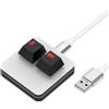 Geekria Controller RGB per disattivazione audio per riunioni, compatibile con app macOS Microsoft Teams, mute/riattiva audio del microfono, stop/avvia video, pulsanti della tastiera meccanica per