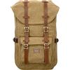 KAUKKO Zaino da donna e uomo, bello e ben congegnato, con scomparto per computer portatile da 15, per scuola, università, 22 l, (Ckaki)., 45 x 27 x 17cm (HxBxT), Rucksack