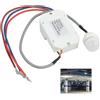 Riybyds Portata 6M 120° Interruttore Sensore Infrarosso, Mini Rilevatore di Movimento Regolabile per Interni, 220-240V, Regolazione del Tempo di Ritardo e Della Sensibilità alla Luce
