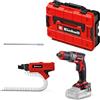 Einhell Avvitatore per cartongesso Einhell Professional TP-DY 18 Li BL + caricatore Power X-Change (18 V, Brushless, arresto di profondità, esercizio in continuo, incluse 2 punte, E-Case, batteria esclusa)