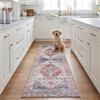 Safavieh Tappeto Tradizionale Rug Ideale per aree ad alto passaggio - Lavabile in Lavatrice e Antiscivolo - Tucson Collection, A Pelo Corto, in Blu e Beige, 90 X 150 cm