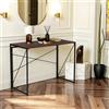 FurnitureR Tavoli consolle per corridoio, tavolino pieghevole per ingresso, tavolo portaoggetti per corridoio, cornice in MDF e metallo, non richiede montaggio, 100 x 50 x 75 cm, NNOCE