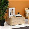 Dmora - Cassettiera Limerick, Settimino multiuso, Comò camera da letto, Mobile con cassetti, 74x52 h35 cm, Rovere