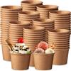 pafnisoin Coppette per Gelato 50 pezzi Bicchieri usa e Getta 150ml Bicchierini Monoporzione Dolci Coppe da Dessert Monouso Coppe da Festa (Marrone)