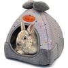 RANYPET Cuccia per Coniglio Nano, Staccabile Cuccia Coniglio in Morbido Peluche, Cuccia Coniglio Nano, Accessori per Gabbie per Criceti per Piccoli Animali Cavia Criceto Coniglio Scoiattolo