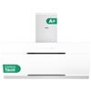 Svan Campana Extractora Inclinada 90cm Cristal blanco SVCC1960B. Potencia 600m3/h, Tiro Doble, 3 Velocidades, Control Táctil, Filtro apto para Lavavajillas.