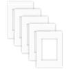 nielsen Conservation Passepartout cartone 1,5 mm, set di 5, formato esterno 24x30 cm per formato immagine 15x20 cm, bianco polare con struttura