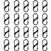 Mewtush 20 PCS Multifunctional S Shape Carabiner Mini Carabiner Key Ring 40mm, Clip Portachiavi Doppia Molla in Acciaio per Campeggio, Zaino, Pesca, Moschettone Nero, Moschettoni Piccoli Multiuso