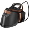 GRUNDIG SIS 9180 - Ferro da stiro a vapore, 3000 W, sensore di movimento SteamSense, pressione vapore 8 bar, 1,8 litri, Smart Mode, suola ActiGlide rivestita in ceramica, Drip Stop; nero/marrone