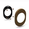 SECUREMME Kit Piastrina 4300, Bocchetta per Porta Blindata, 62x82x6 mm, con Foro Ø46 mm, con Inserto per Cilindro Europeo, BRONZO F4