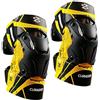 Okiyakusama Ginocchiere per Moto Da 2 Pezzi Protezione Da Corsa di Motocross Regolabile, Giallo riflettente