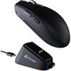 ATTACK SHARK G3PRO Mouse da Gioco Wireless con Dock di Ricarica Magnetico, Sensore PixArt PAW3311, 25000 DPI, BT/2,4 Ghz/Cablato, 100M Clic, Mouse SUPERLEGGERO da 59g per PC/Xbox/PS/Mac - Nero