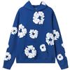 ZEZEZ Fashion Brand Denim Tears Tuta da uomo e donna con stampa in schiuma Giacca e pantaloni con cappuccio, felpa con cappuccio, felpa in pile con cappuccio (Iridescent blue, XL)
