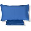 Bifulco Biancheria Malika Home Set Lenzuola Letto Singolo Una piazza in Microfibra - Lenzuolo Sotto con Angoli 200x90 cm, Lenzuolo Sopra 285x150 cm, 1 Federa 52x82 cm - Made in Italy (Blu Denim)