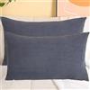 SWJ-swjssb Copri Cuscini Velluto A Coste - Set di 2, Fodere Quadrato E Rettangolare, Copricuscino Elasticizzati con Cerniera, per Divano E Camera da Letto, Lavabili(Dark Grey,40x70 cm Set of 2)