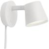 Muuto - Applique orientabile Tip - Bianco - Alluminio - Designer Jens Fager