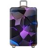 FANSU Copri Valigia per 29-32 Pollici, Elastica Copri Trolley 3D Luggage Cover Chiusura con Cerniera, Trolley Protector Cover Grande Valigia Antipolvere Lavabile Copertura